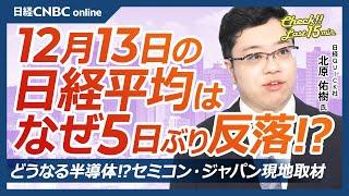 【12月13日(金)東京株式市場】日経平均株価は5日ぶり反落、利益確定売り優勢／メジャーSQ影響は／タイミーS高、闇バイト対策は／半導体株今後は？セミコン・ジャパン現地リポート／来週FOMCと日銀会合