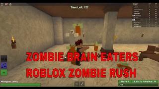 A BUNCH OF ZOMBIES AND THEY HAVE NO GUNS...BUT WE DO! #roblox #zombie RUSH