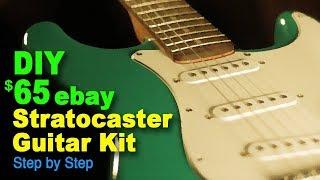 DIY $65  eBay Stratocaster guitar kit (Step by Step)