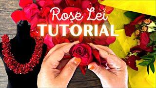 How to Make an Easy Rose Petal Lei!