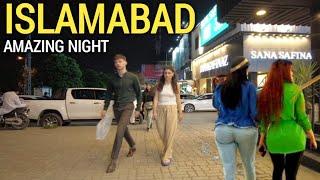 The most popular bazaar in Islamabad F10 Markaz night walking 4k 2024