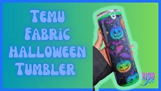 Halloween Temu Fabric Glitter Tumbler I Period Six Designs