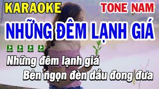 Karaoke Những Đêm Lạnh Giá Tone Nam Nhạc Sống Remix 2024 | Karaoke Phi Long