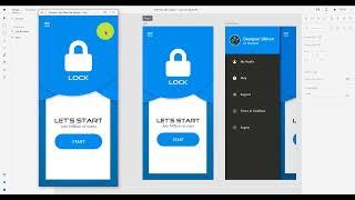 Responsive Side Menu Bar Design | UI Design | Adobe XD