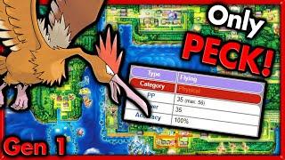 Can I Beat Pokemon Red with ONLY PECK?  Pokemon Challenges ► NO ITEMS IN BATTLE