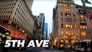 ⁴ᴷ⁶⁰ Walking NYC (Narrated) : Fifth Avenue from 60th Street to 23rd Street (Flatiron Building)