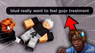 "blud really want to feel gojo treatment" | The Strongest Battlegrounds | ROBLOX