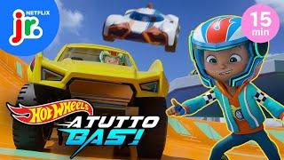 15 MINUTI di AVVENTURE sulla PISTA  Hot Wheels, a tutto gas!  Netflix Junior Italia