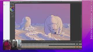 Live Stream: 2D Animation of SNOW BEAR