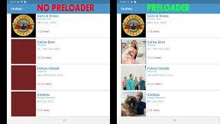 Android Glide RecyclerViewPreloader Side-by-side comparison