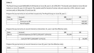 Bonds Payable: Lecture 2 Journal Entries