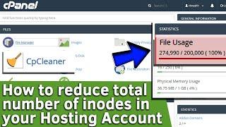 What are the ways to reduce number of inodes in your hosting account?