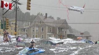 Canada is in chaos! Toronto is sinking under 4 meters of water, hundreds of people need rescue