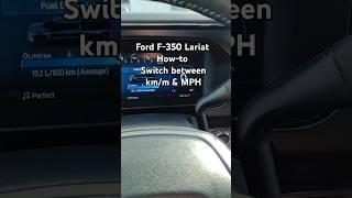 2023 Ford F-350 Lariat - How do I change speedometer from km/h to MPH? #shorts