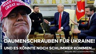 DONALD TRUMP: Daumenschrauben für Ukraine - Trump könnte Selenskyj noch mehr Hilfen einfrieren