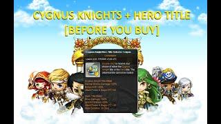 CYGNUS KNIGHT + HERO TITLE [BEFORE YOU BUY]