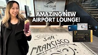 NEW The Club SFO: BEST Airport Lounge On Priority Pass?! | CO Venture X, Amex Plat, Sapphire Reserve