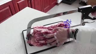 Manual meat saw working video