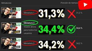 Así Funcionan las PRUEBAS en MINIATURAS de YouTube | Te muestro mis Resultados