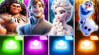 Maui & Kristoff VS Frozen Elsa & Olaf - Tiles Hop!