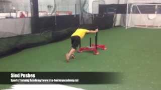 Sled Pushes at the Sports Training Academy