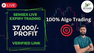 Sensex Live Algo Trading using TradeBots Desktop Algo Tool || 16-02-2024
