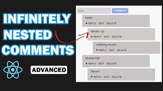 How to Build an Infinite Nested Comments System in React JS | System Design + Code