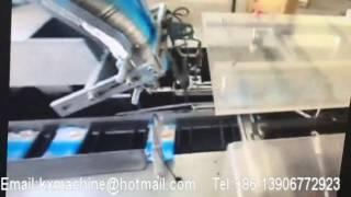 Automatic connected line for pillow packing machine and cartoning machine for pouch