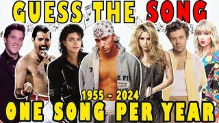 Guess The Song  One Song per Year 1955 - 2024  Everyone knows | Music Quiz