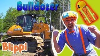 BLIPPI Explores a BULLDOZER! | Learn | ABC 123 Moonbug Kids | Fun Cartoons | Learning Rhymes