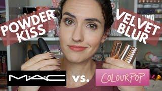 ColourPop Velvet Blur Lux Lipsticks v. MAC Powder Kiss | Are They DUPES? + Lip Swatches