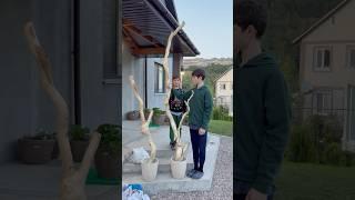 От двух красивых коряг до красивой цветочной инсталляции | #оформление #бугенвелия #ветки