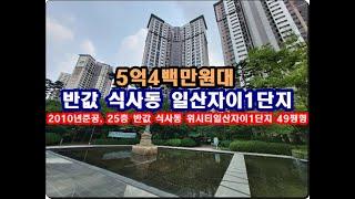 반값 경기도 고양시 일산동구 식사동 위시티 일산자이1단지경매