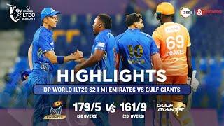 ILT20 S2 | English - HIGHLIGHTS | Nicholas Pooran & James Vince | MIE vs GG - T20 | 21st Jan