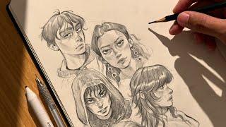 sketch with me/ how i draw heads