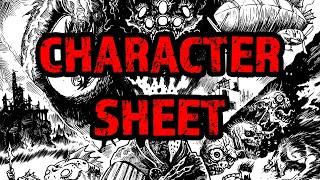 Erathata's character sheet - a closer look