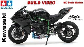 Full Build Video - Kawasaki Ninja H2R Motorbike 1:12 by Tamiya