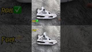 Real Vs Fake Military Black Jordan 4  #sneakerhead #sneakers #viral