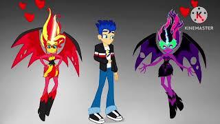 demon sunset shimmer and midnight sparkle tribute 2023