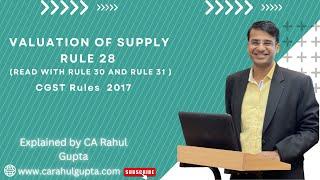 Rule 28 read with Rule 30 and Rule 31 of CGST Rules || Valuation Between Associated Enterprises