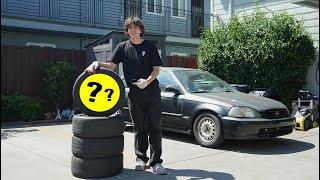 The EK Civic Hatchback gets New Wheels! (Clean Budget Build Ep. 2)