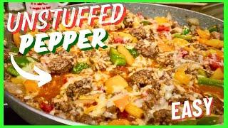 Easy, 20-minute One-pan Unstuffed Pepper Skillet Recipe!