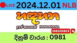 Hadahana 0981 2024.12.01 Lottery Results Lotherai dinum anka 0981 NLB Jayaking Show