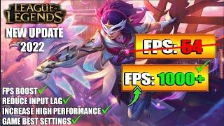  League Of Legends: Dramatically increase More FPS Boost / FPS with any setup! Best Settings 2022