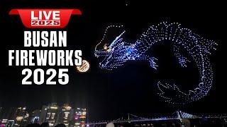 Live Busan 2025 New Year Fireworks, Dron Show at Gwangalli Beach  Real time Live on South Korea