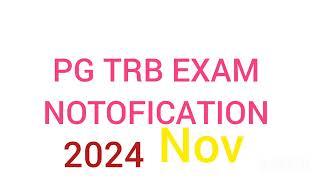 pg trb exam notification 2024