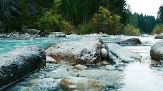 Eaux turquoises  bruit de l'eau rivière au canada  Gold Creek - 100 % Relaxation (10 H)|ECRAN NOIR|