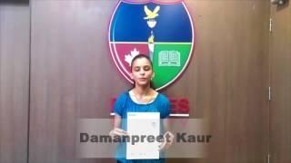 Damanpreet Kaur | IELTS 7 Bands | Raffles Educity