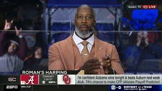 ESPN SC | Roman Harper is confindents Alabama wins vs Oklahoma tonight and beats Auburn next week