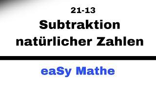 Mathematik Nachhilfe - Subtraktion natürlicher Zahlen (5.Klasse) | Nachhilfe Mathe-eaSy!